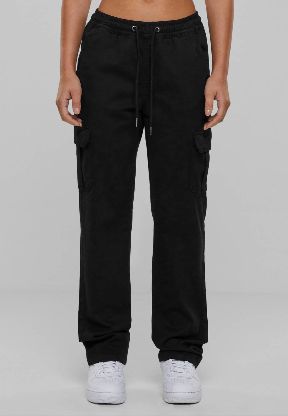 Urban Classics Regular Cargo Pants In Black
