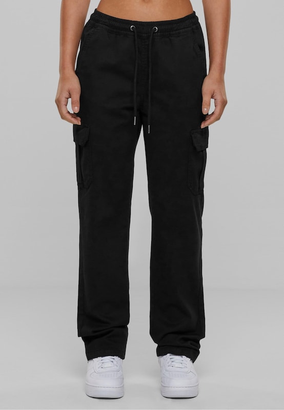 Urban Classics Regular Cargo Pants in Black