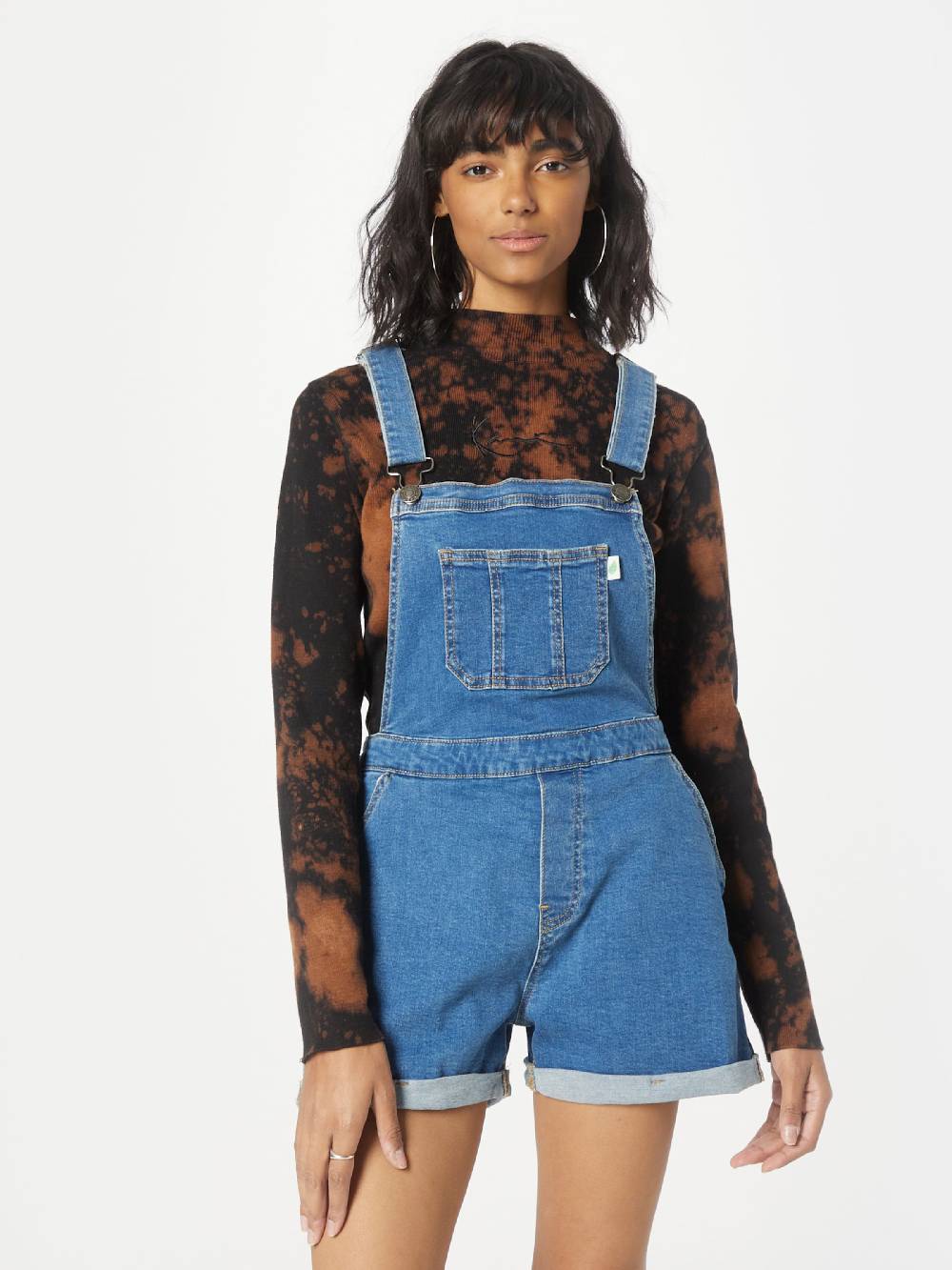 Urban Classics Regular Jean Overalls In Blue Denim