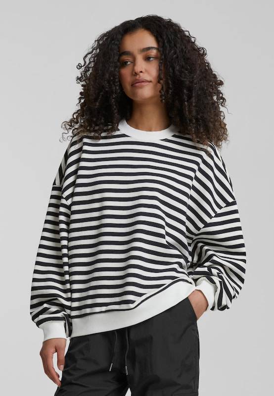 Urban Classics Sweatshirt in Black, White