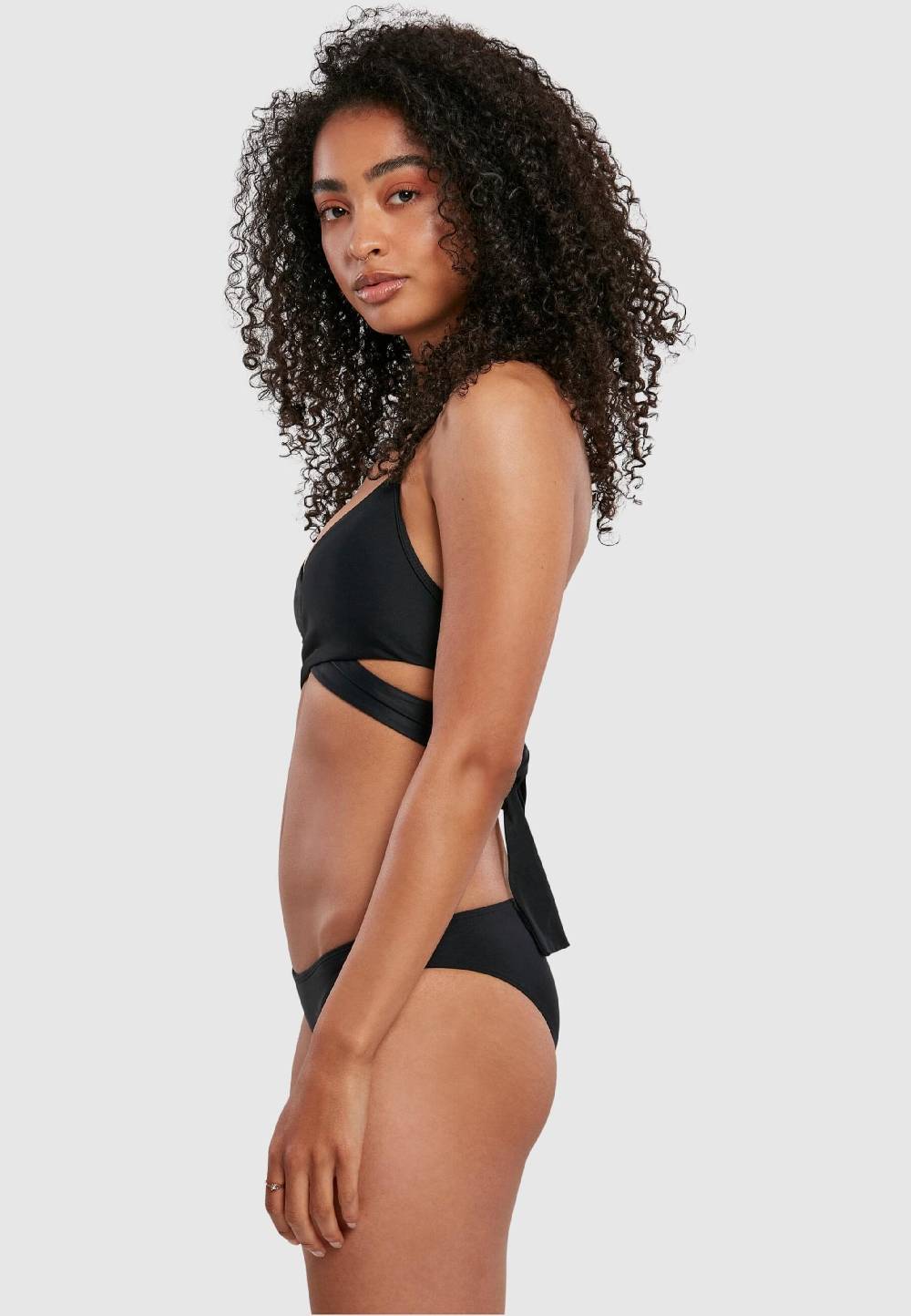 Urban Classics Triangle Bikini In Black