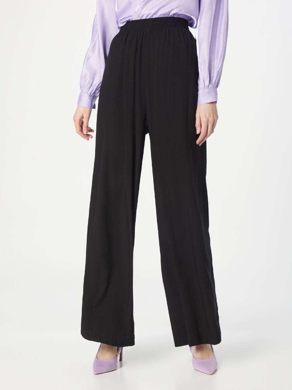 Urban Classics Wide Leg Pants In Black