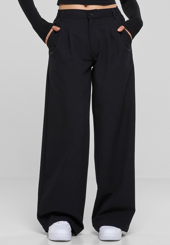 Urban Classics Wide leg Pants in Black