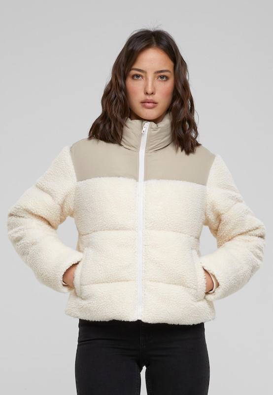 Urban Classics Winter Jacket In Ecru, Sand