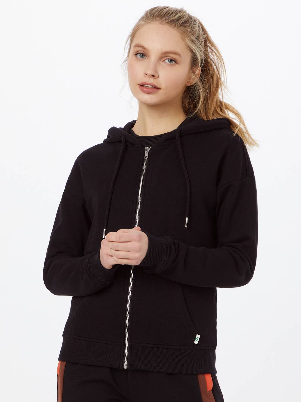 Urban Classics Zip-Up Hoodie In Black