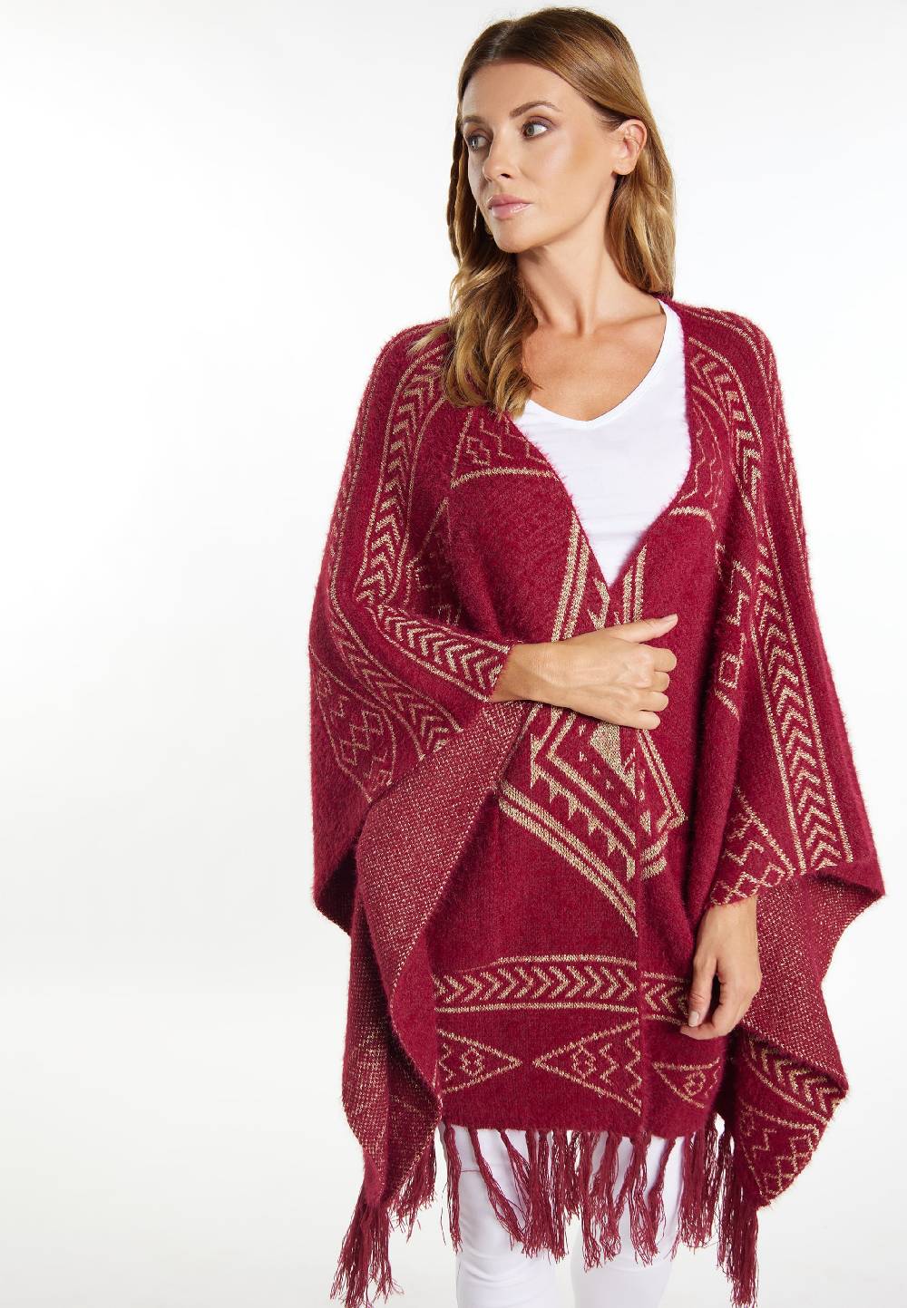 Usha FESTIVAL Cape In Dark Red