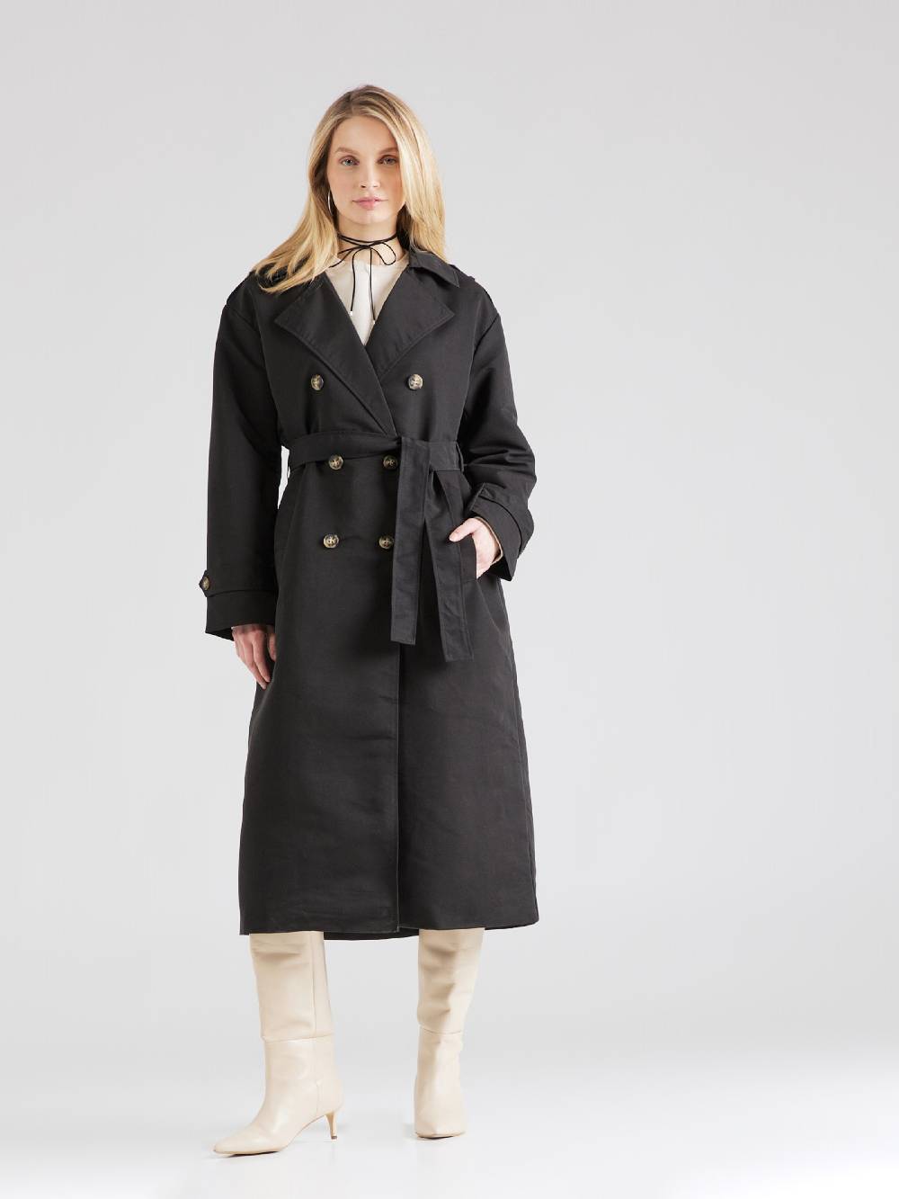 VERO MODA Between-Seasons Coat 'VMChloe' In Black