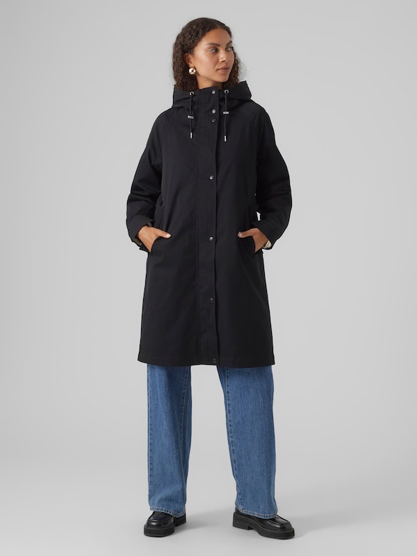 VERO MODA Between-Seasons Parka 'VMChelsea' in Black