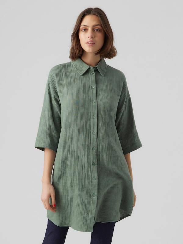 VERO MODA Blouse 'Natali' in Dark Green