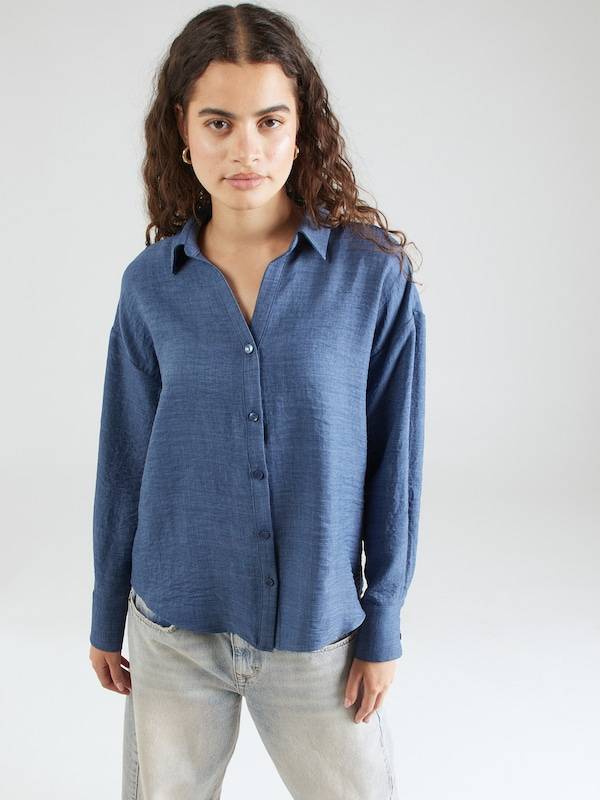 VERO MODA Blouse 'VMMELANEY QUEENY' in Dark Blue