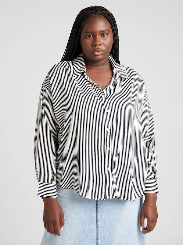 Vero Moda Curve Blouse 'VMBumpy' in Black, White