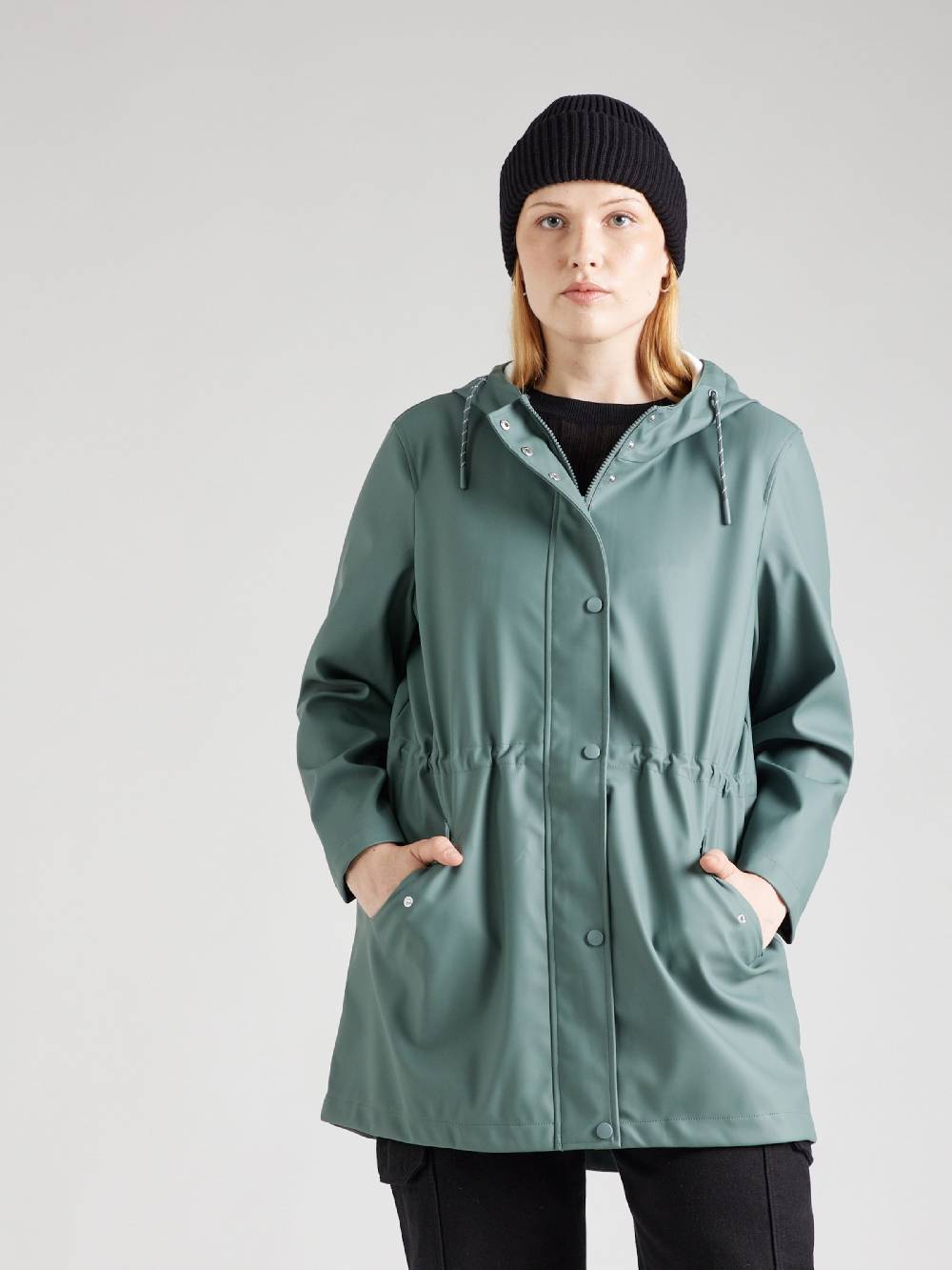 Vero Moda Curve Performance Jacket 'VMMALOU' In Dark Green