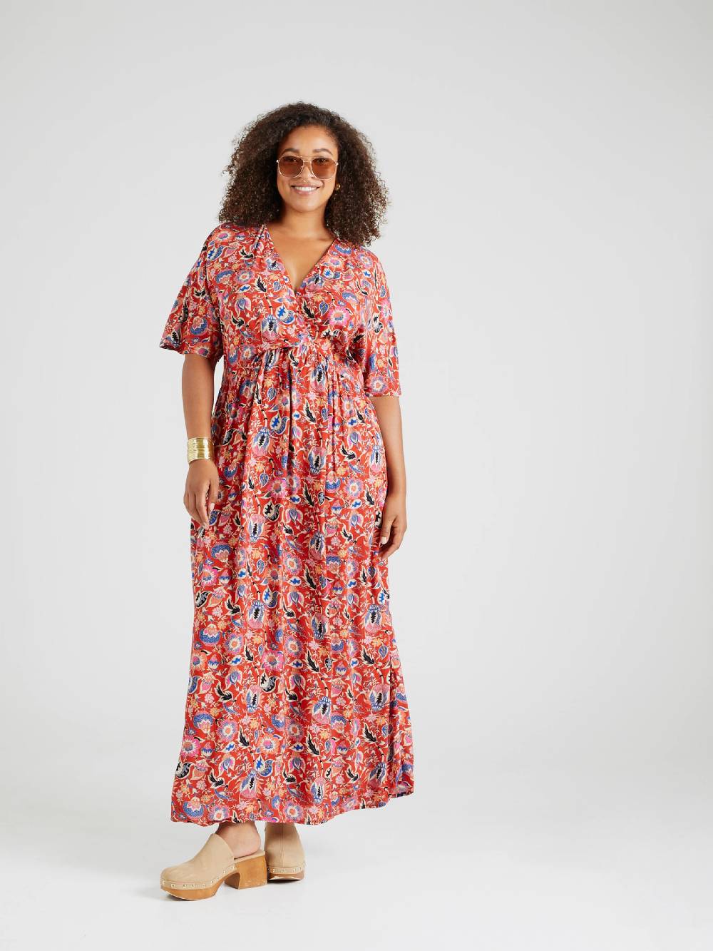 Vero Moda Curve Summer Dress 'VMCNANA' In Red