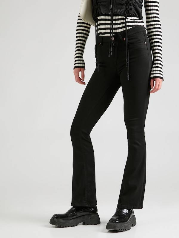 VERO MODA Flared Jeans 'VMFlash' in Black Denim