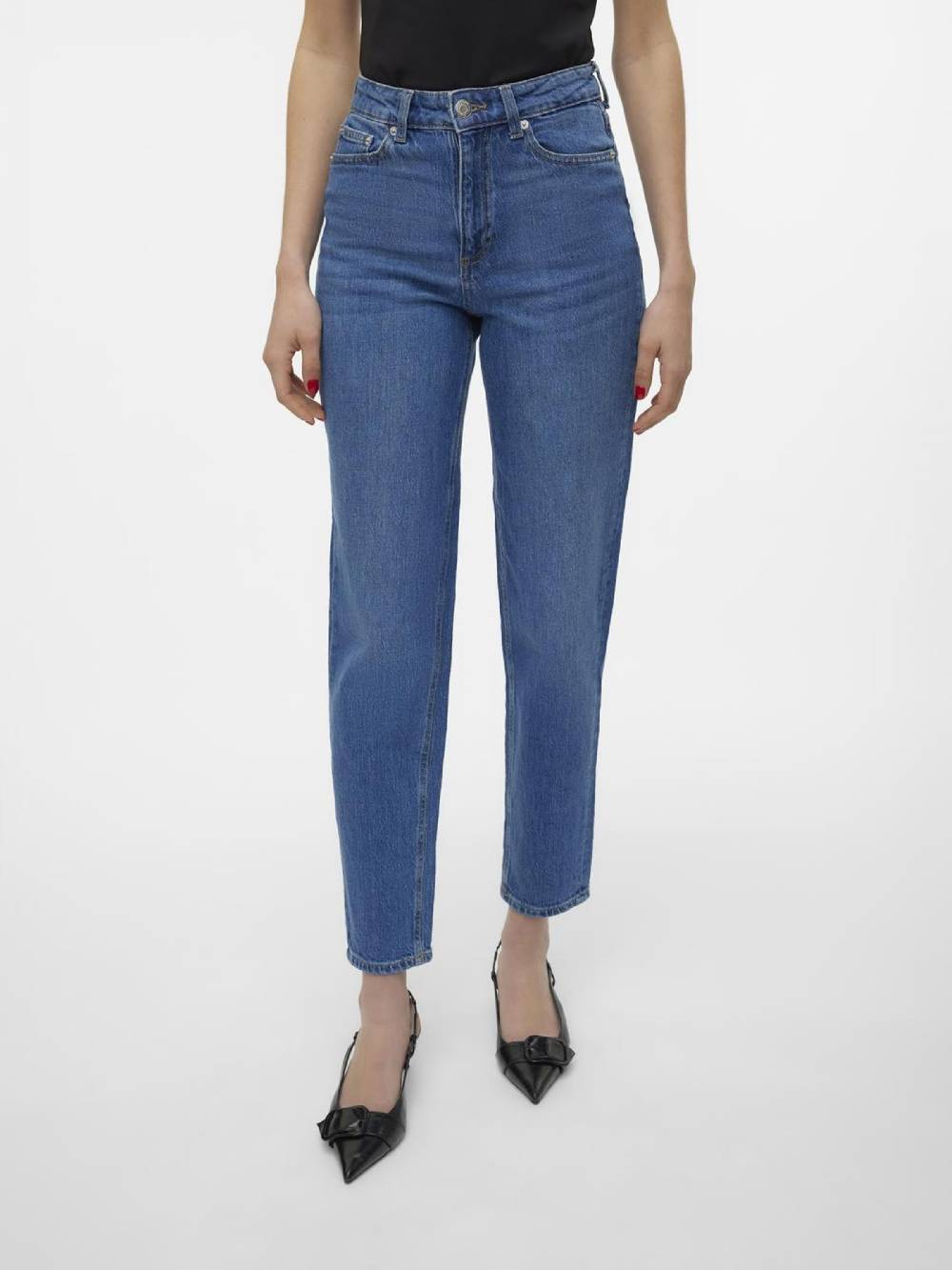 VERO MODA Loose Fit Jeans 'VMTessa' In Blue Denim