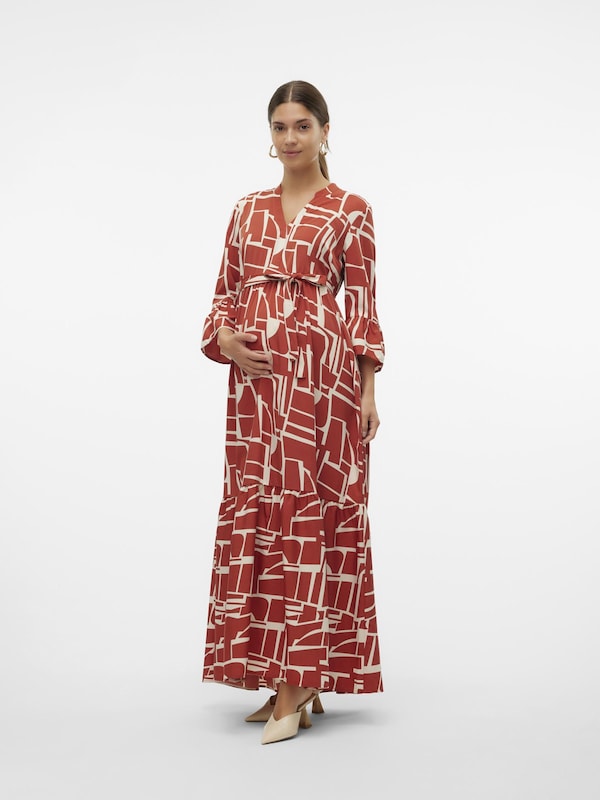 Vero Moda Maternity Dress in Rusty Red