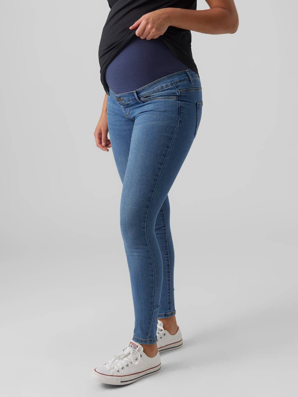Vero Moda Maternity Skinny Jeans 'TANYA' In Blue Denim