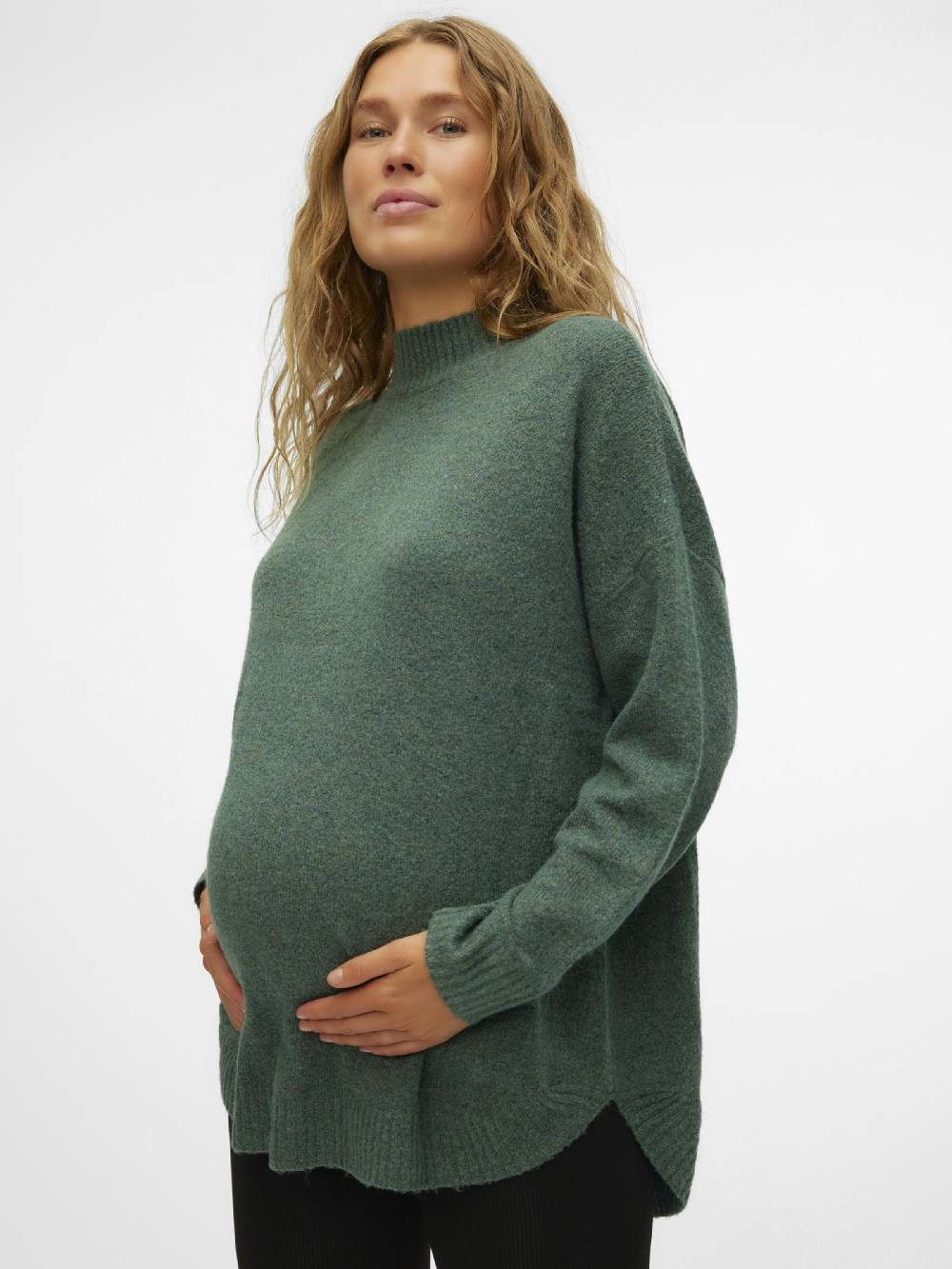 Vero Moda Maternity Sweater In Mottled Green