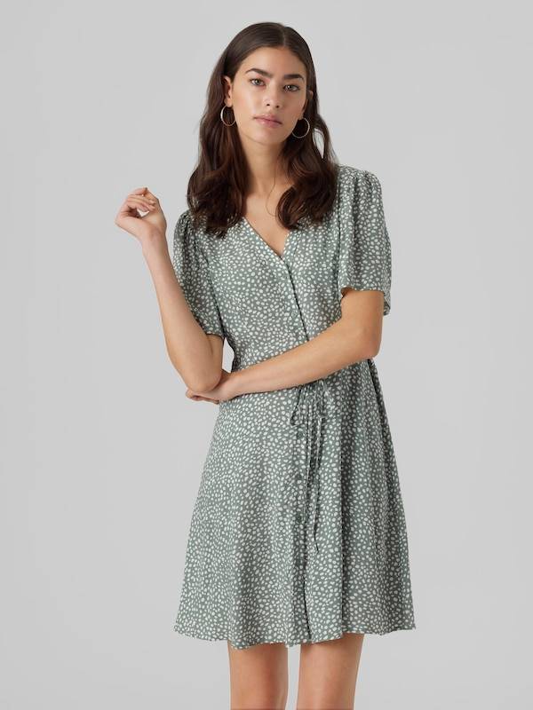 VERO MODA Shirt Dress 'VMAlba' in Pastel Green