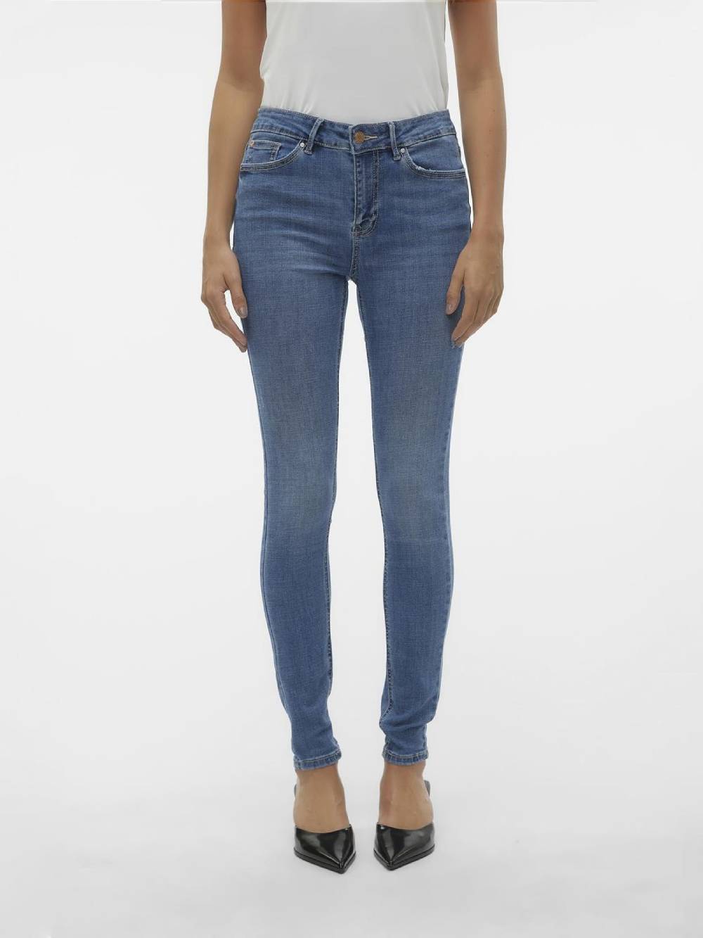 VERO MODA Skinny Jeans 'VMFLASH' In Blue Denim