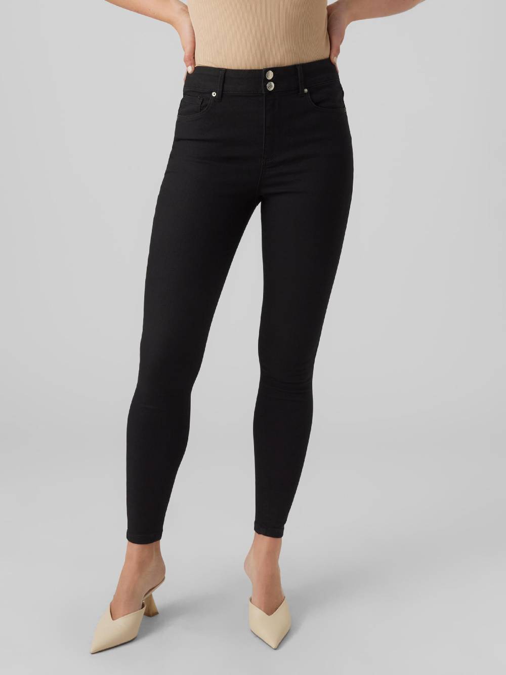 VERO MODA Slim Fit Jeans 'SOPHIA' In Black Denim
