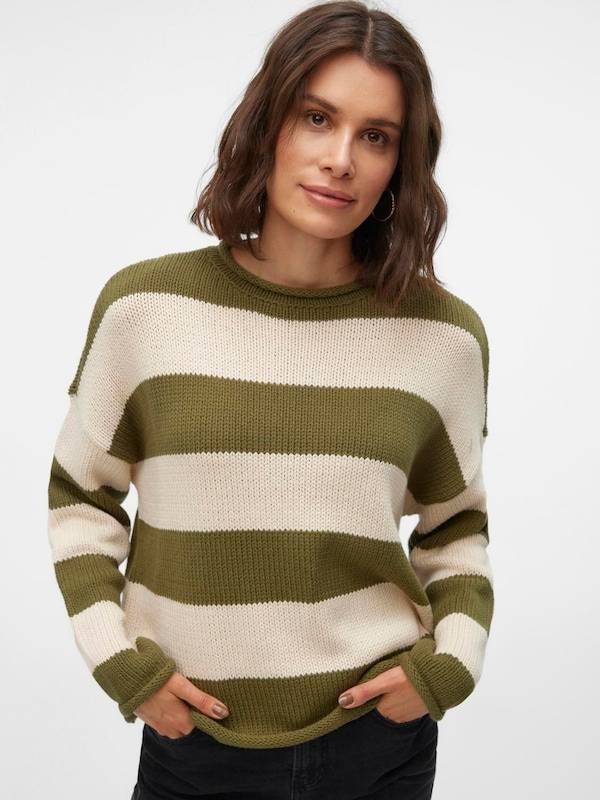 VERO MODA Sweater 'VMLEONORA' in Green