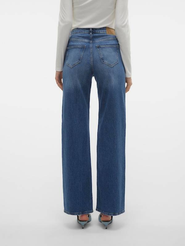 VERO MODA Wide leg Jeans 'VMTessa' in Blue Denim