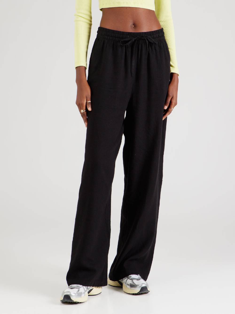 VERO MODA Wide Leg Pants 'VMLINN' In Black