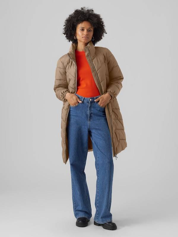 VERO MODA Winter Coat in Dark Beige
