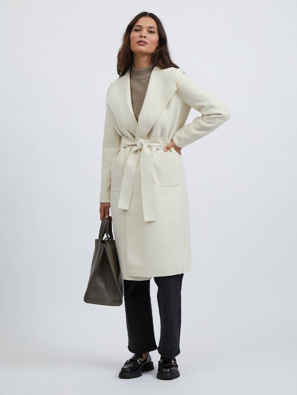 VILA Between-Seasons Coat 'VIJuice' In Cream