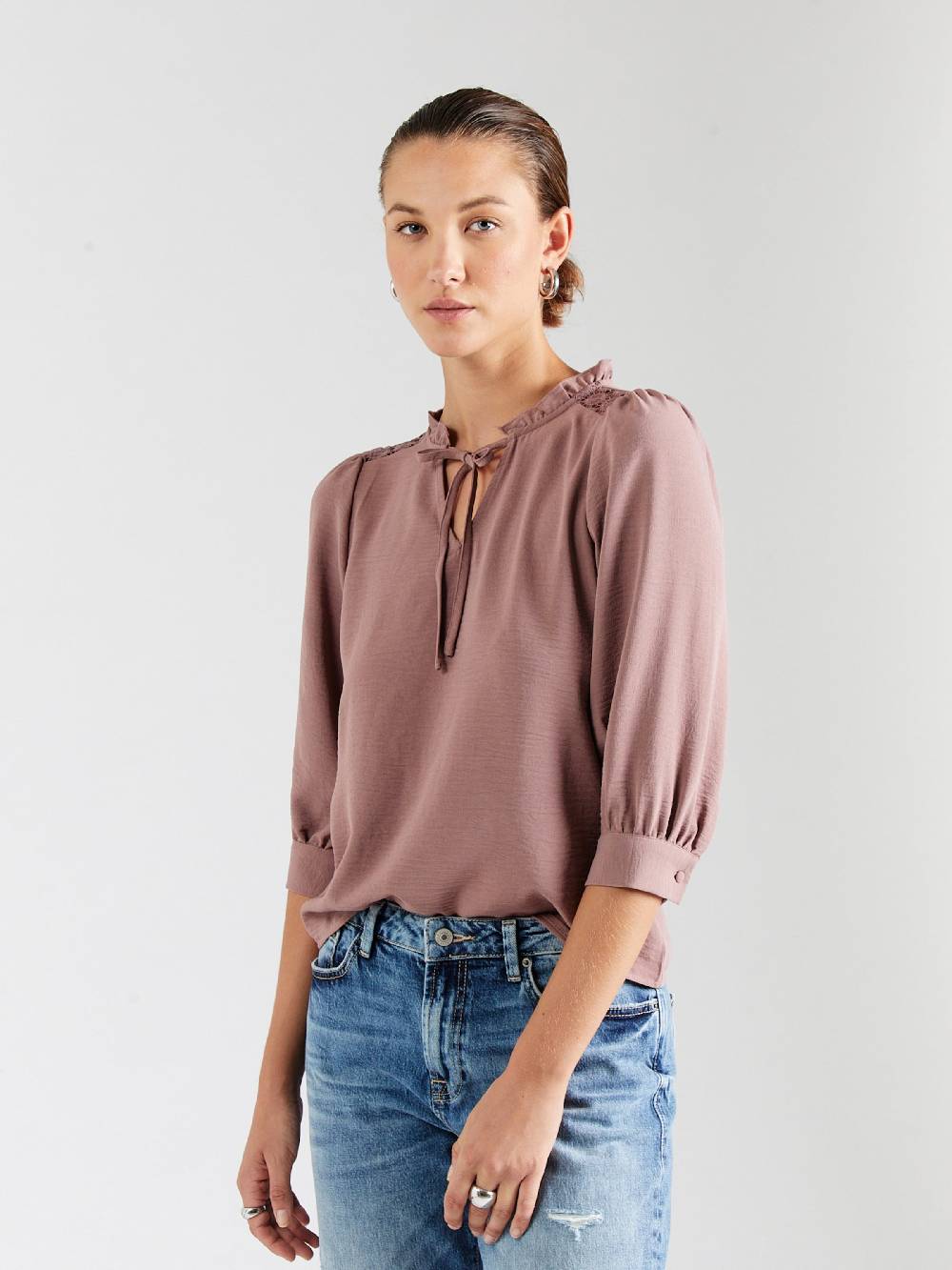 VILA Blouse 'VIAlberte' In Mauve