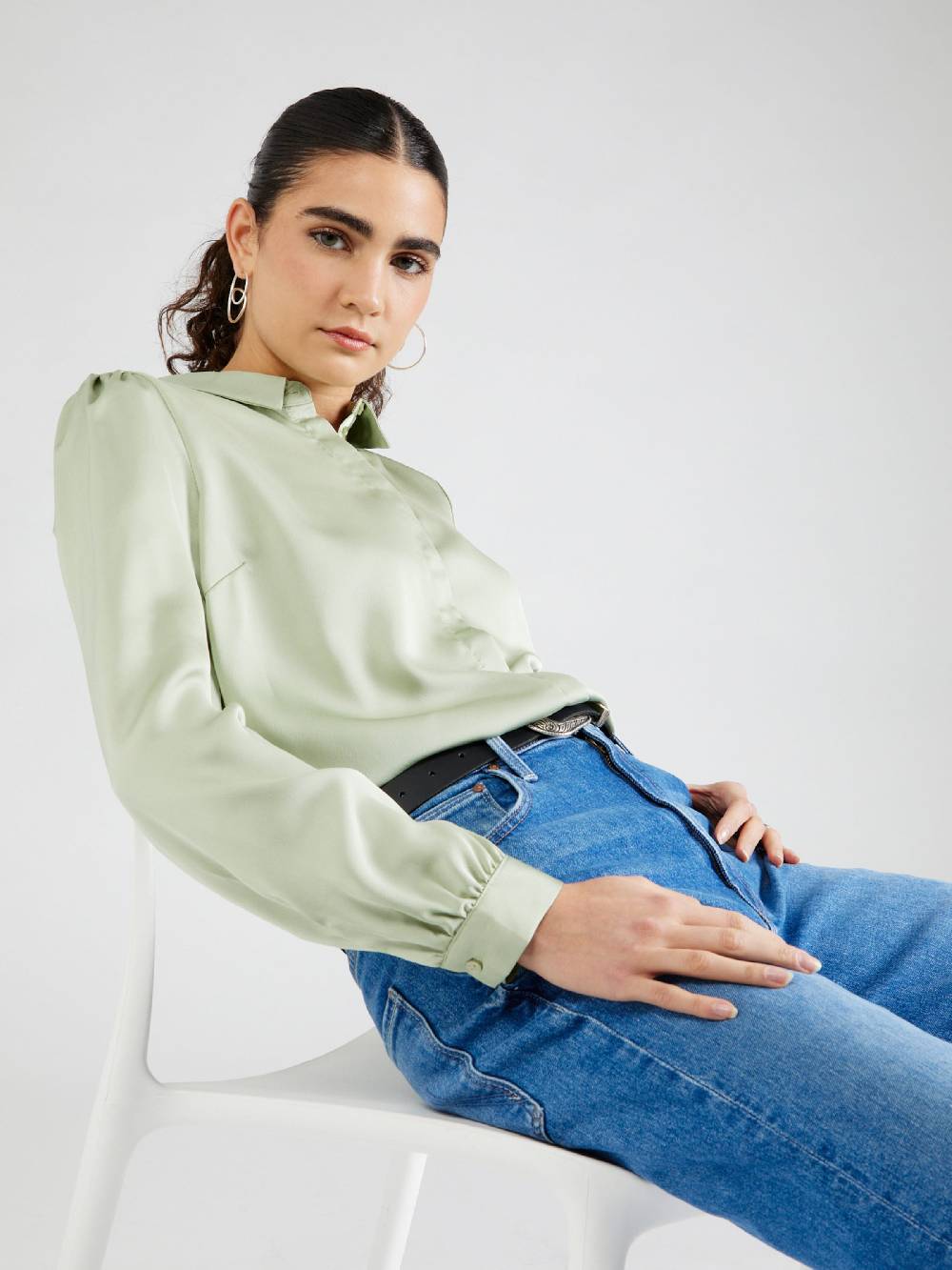 VILA Blouse 'VIEllette' In Pastel Green