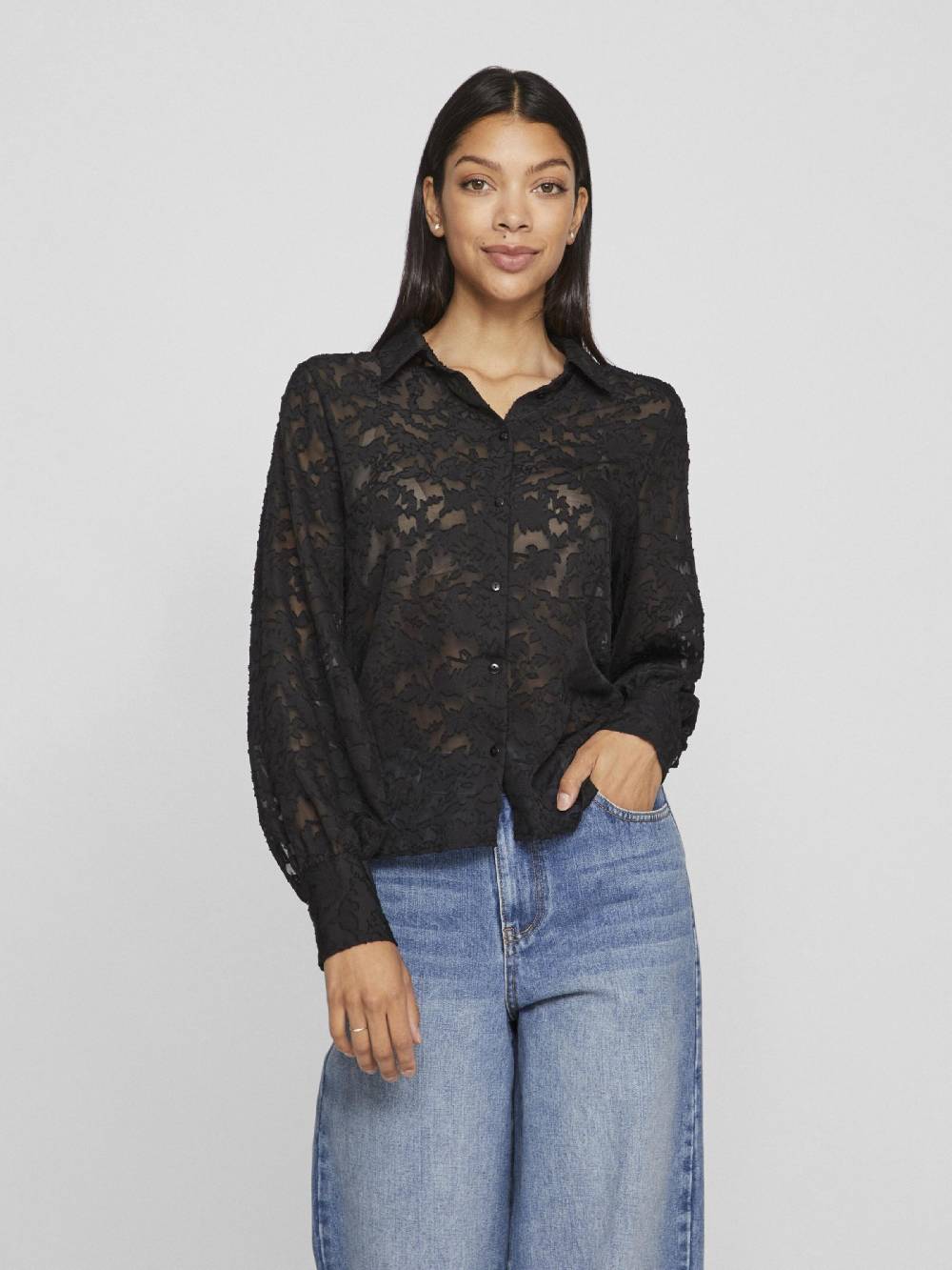 VILA Blouse 'VIFlema' In Black