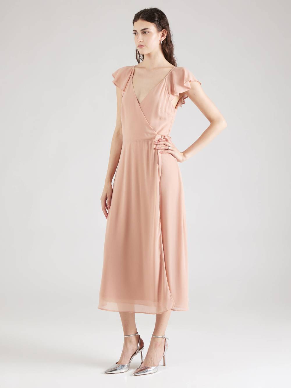 VILA Dress 'Bonan' In Dusky Pink