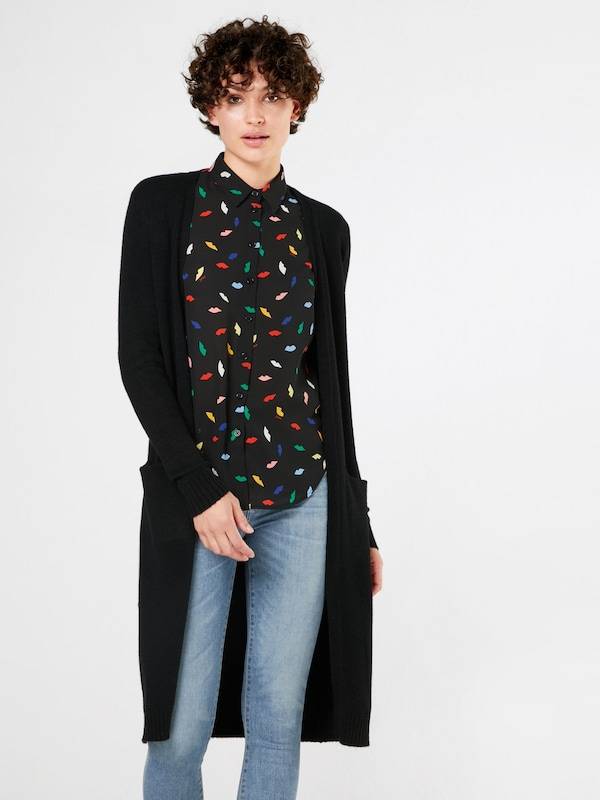 VILA Knit Cardigan 'Ril' in Black