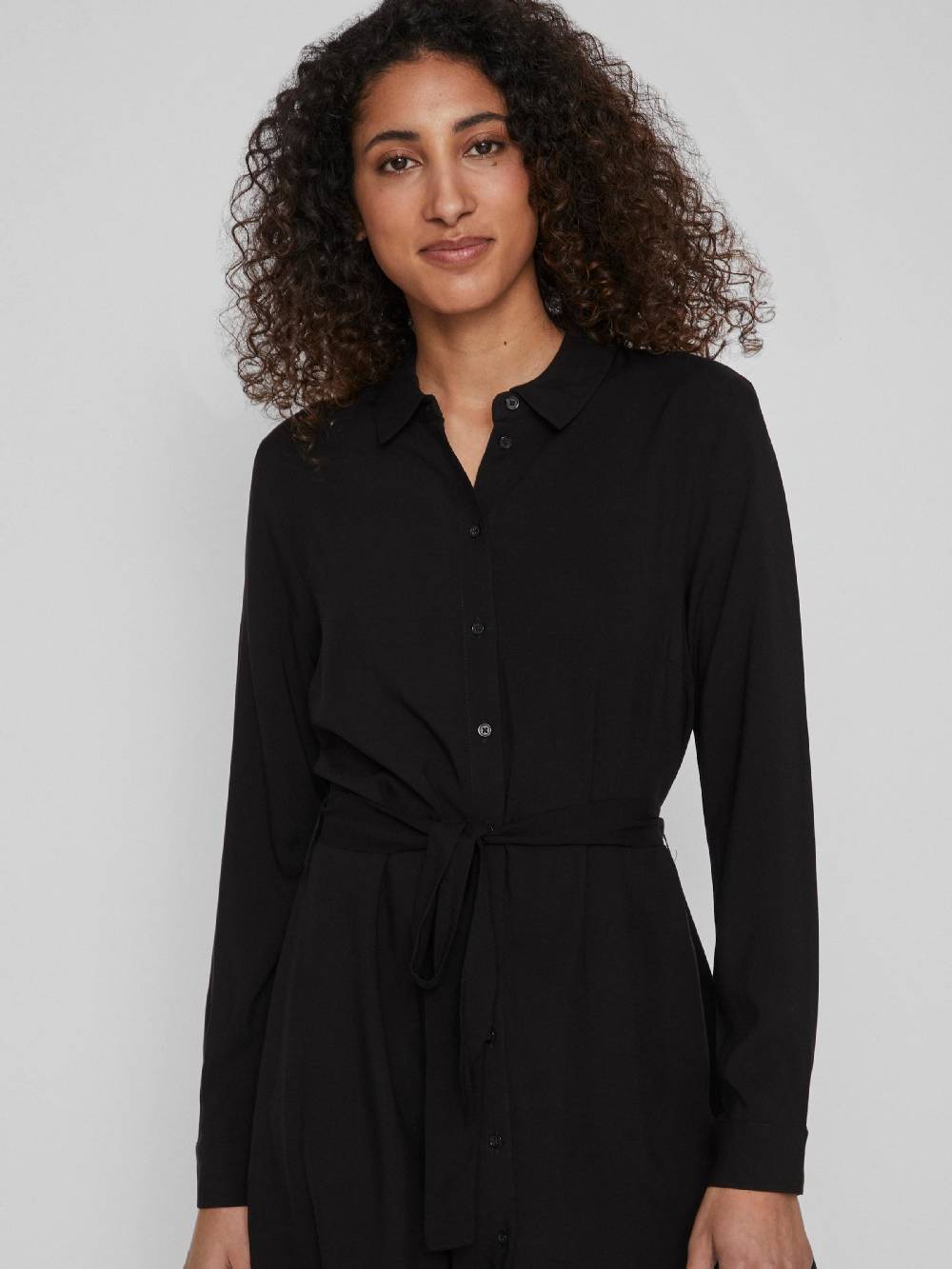VILA Shirt Dress 'Paya' In Black