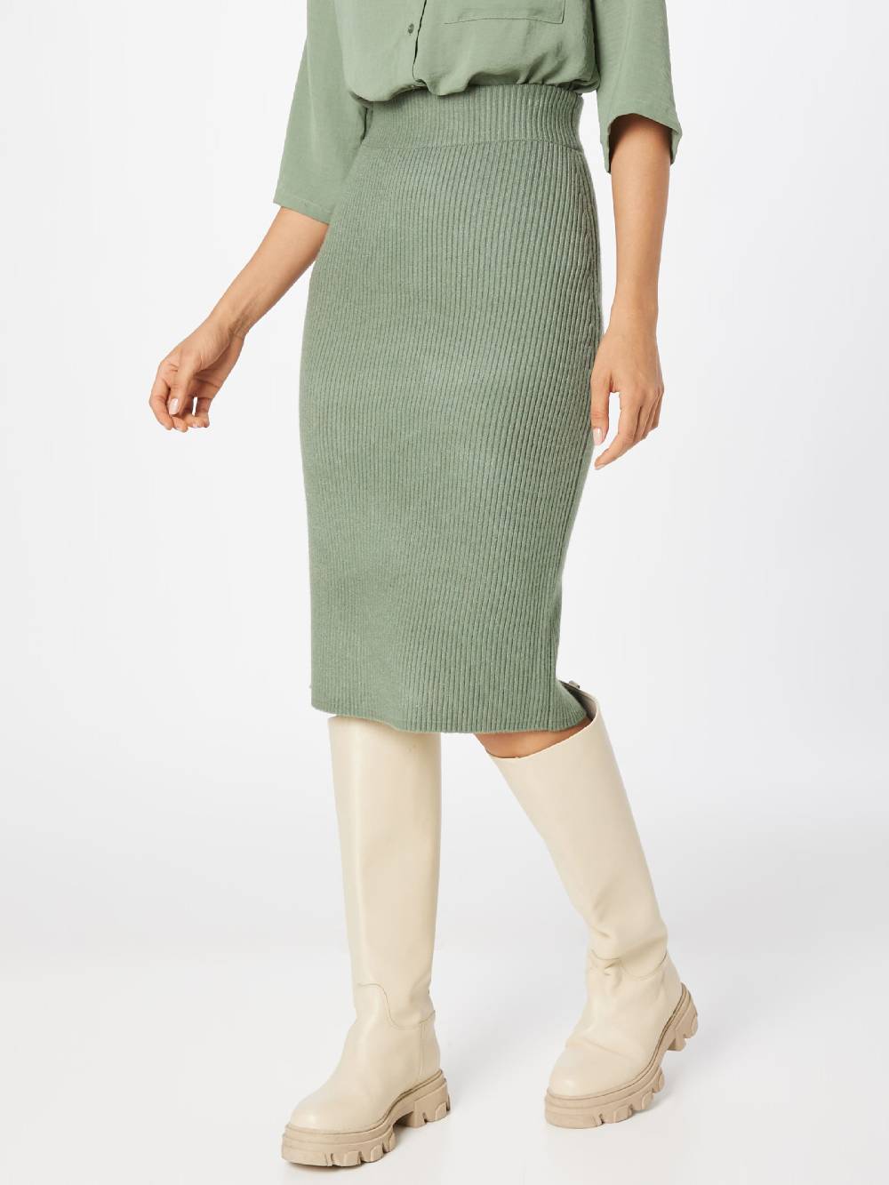 VILA Skirt 'Viril' In Olive