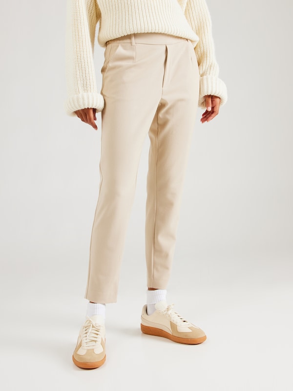 VILA Slim fit Pants 'VIVarone' in Beige