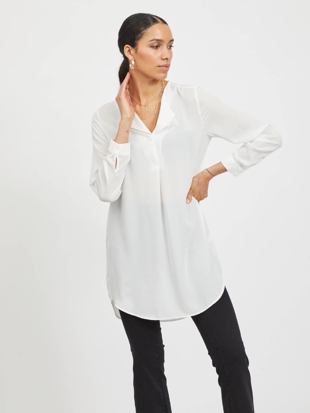VILA Tunic In Off White