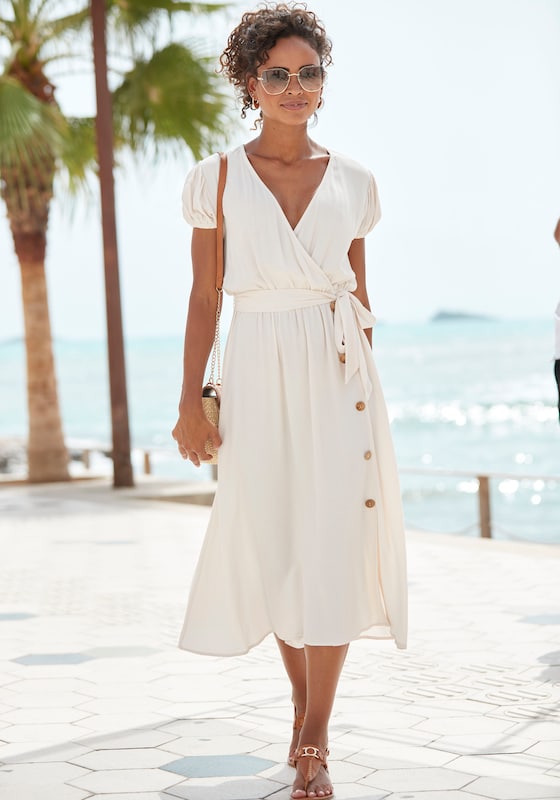 VIVANCE Beach Dress in Ecru