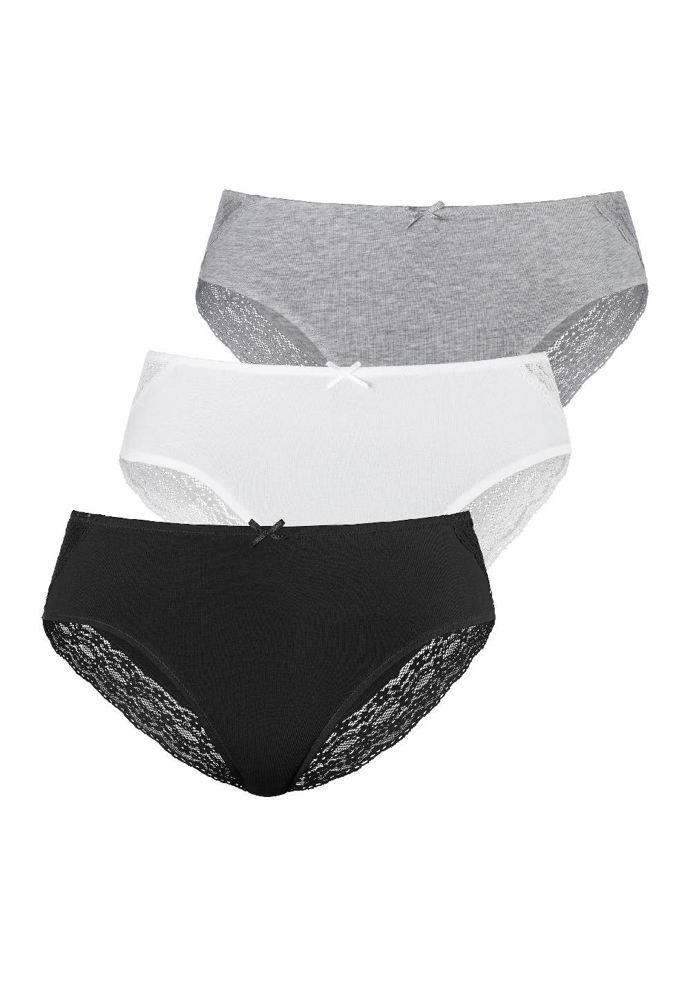 VIVANCE Boyshorts In Grey, Black, White
