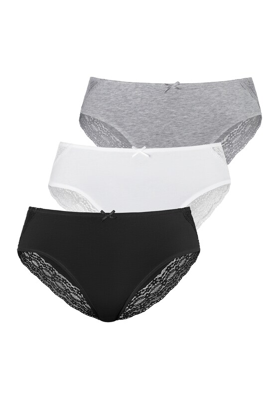 VIVANCE Boyshorts in Grey, Black, White