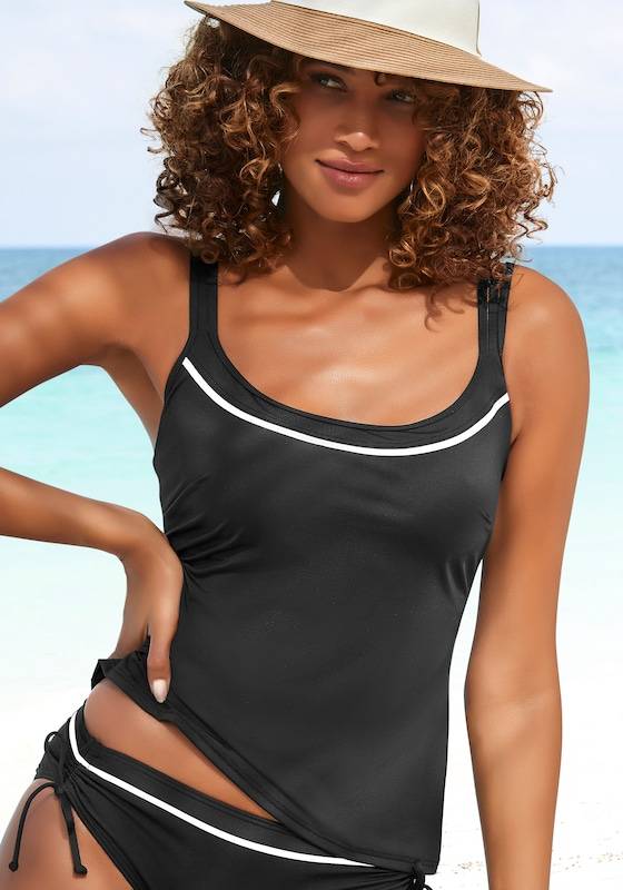 VIVANCE Bralette Tankini Top in Black