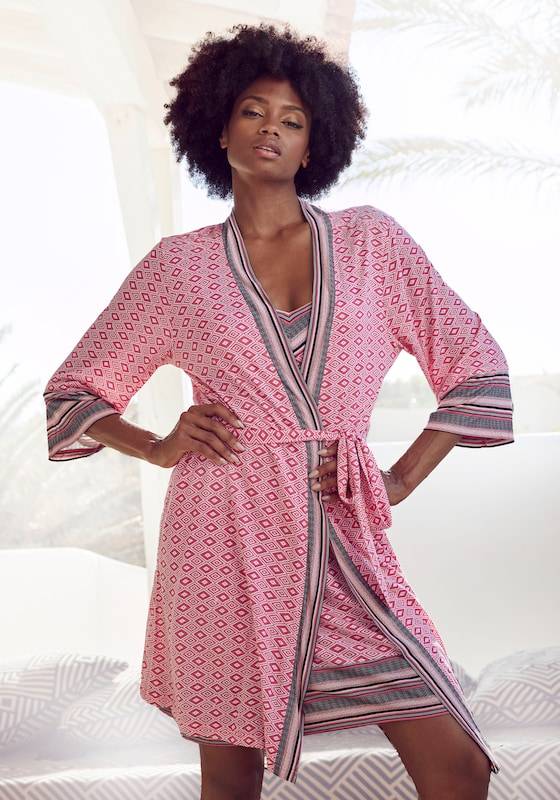 VIVANCE Dressing Gown 'Dreams' in Pink, Rose