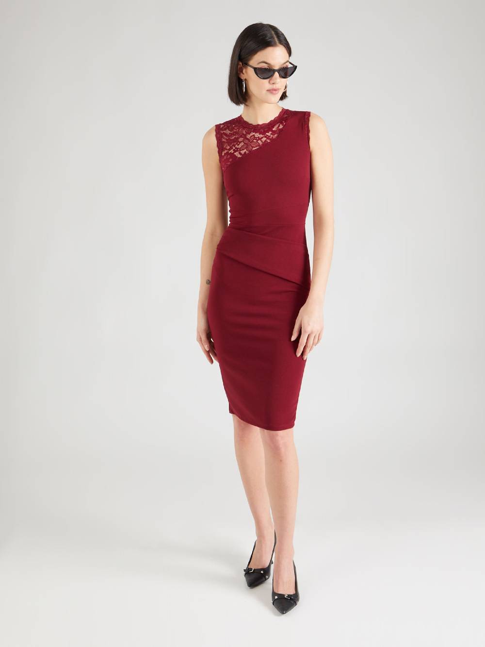 WAL G. Sheath Dress 'FRANK' In Wine Red
