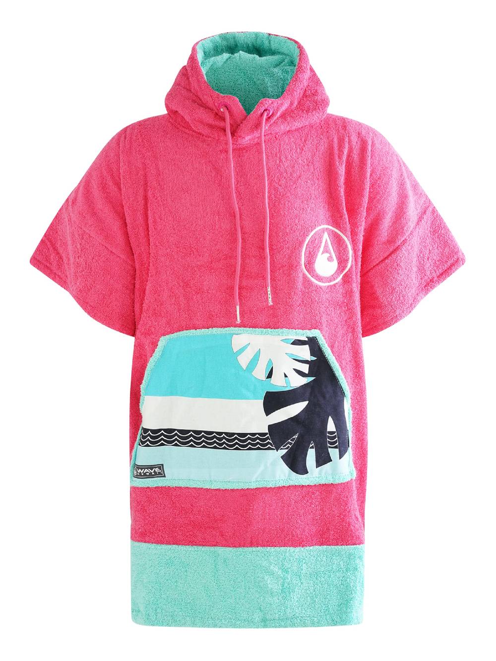 Wave Hawaii Short Bathrobe ' Pink Wave ' In Pink