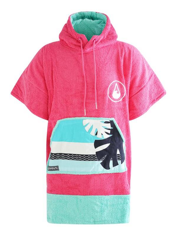 Wave Hawaii Short Bathrobe ' Pink Wave ' In Pink