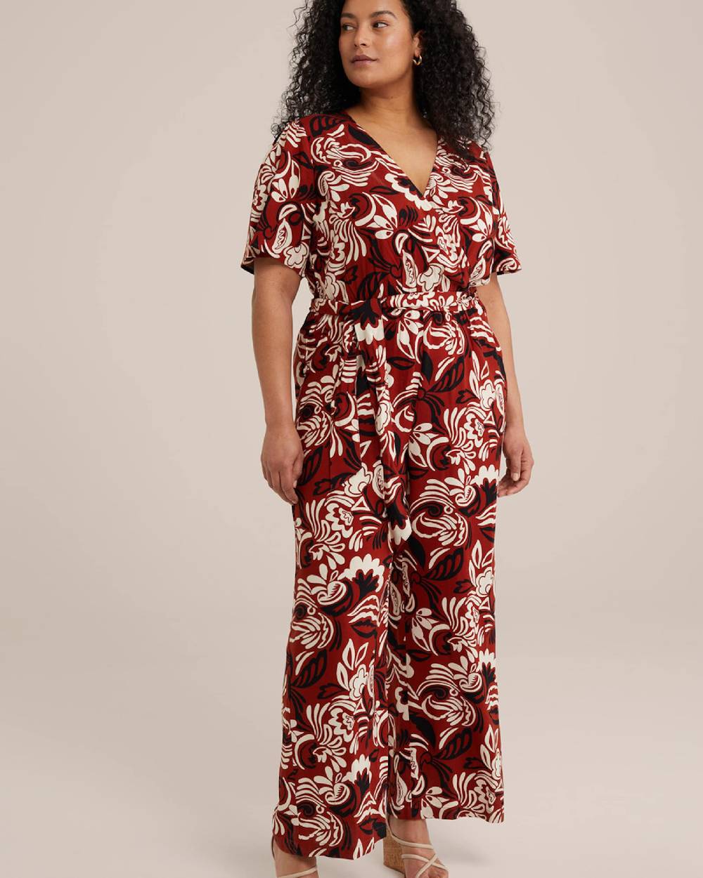 WE Fashion Jumpsuit In Red