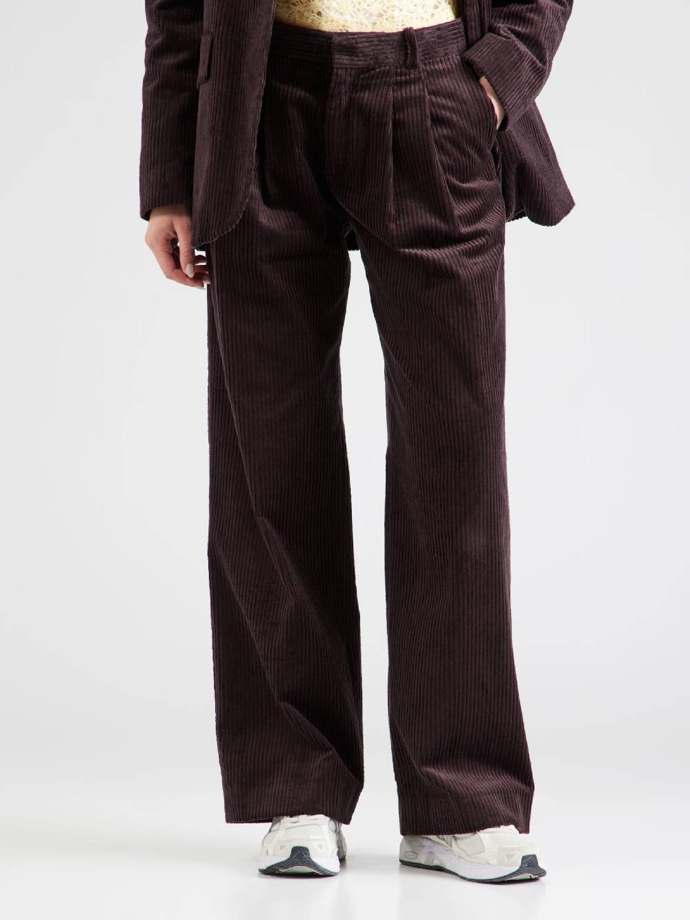 Won Hundred Loose Fit Pleat-Front Pants 'Camille' In Chestnut Brown