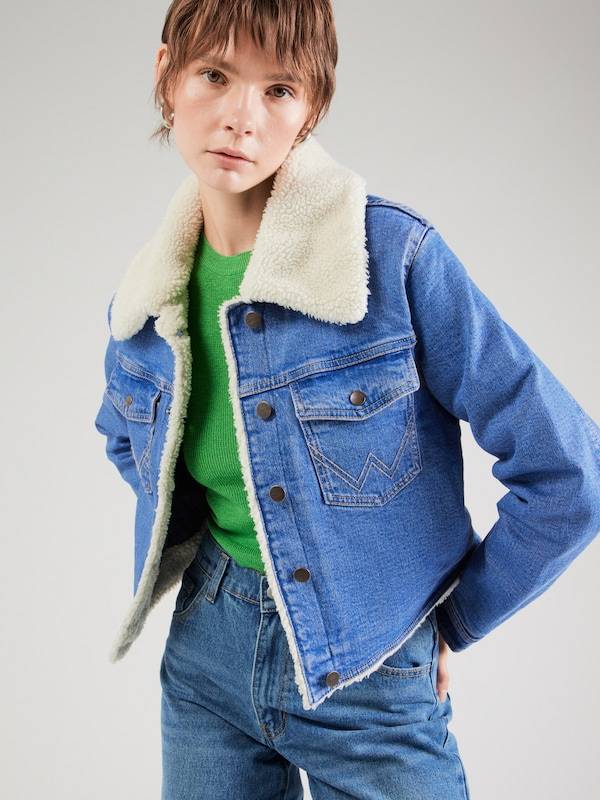 WRANGLER Between-Season Jacket 'ONCE LOVED' in Blue Denim